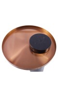 Stolik kawowy COLUMN marmurowy czarno miedziany 55 cm Step Into Design