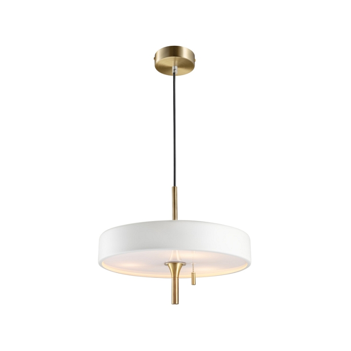 Lampa wisząca ARTDECO 35 cm biało złota - Step Into Design