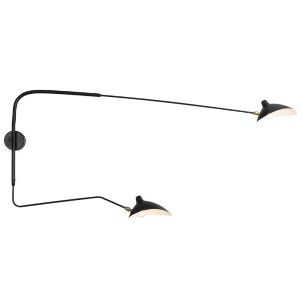 Lampa ścienna CRANE-2W czarna 175 cm Step Into Design