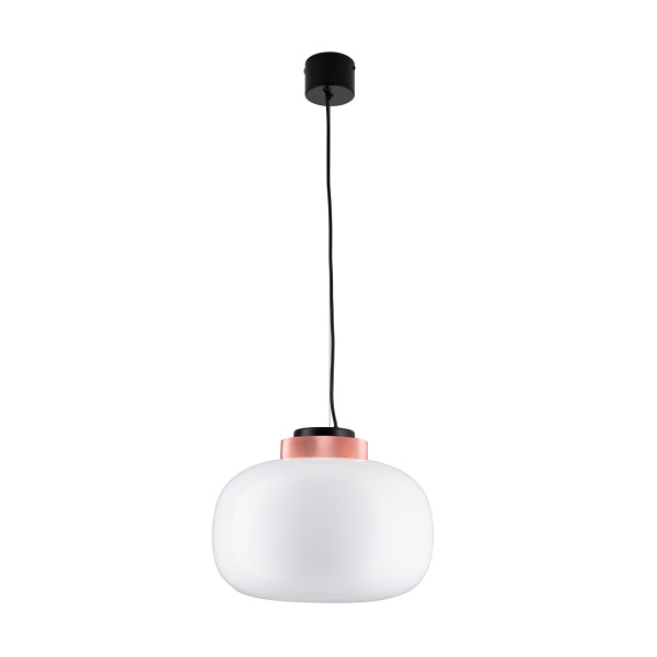 Lampa wisząca BOOM LED biało miedziana 35 cm Step Into Design