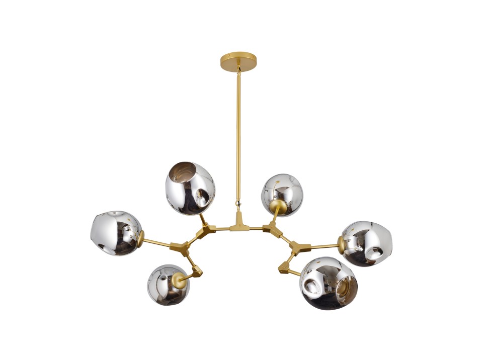 Lampa wisząca MODERN ORCHID-9 złoto szara 150 cm Step Into Design