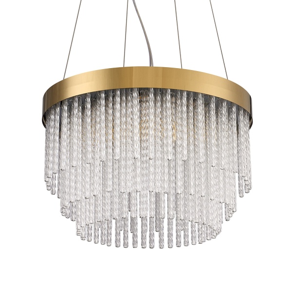 Lampa wisząca GLORIA LED kryształowa złota 40 cm Step Into Design