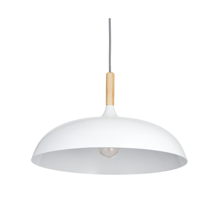 Lampa wisząca SAUCER 45 cm - biała minimalistyczna oprawa do wnętrz nowoczesnych - Step Into Design