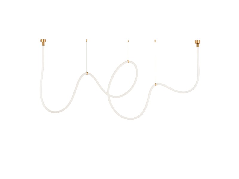 Lampa wisząca SNAKE LED wąż ledowy złota 500 cm Step Into Design