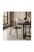 Krzesło IRON metalowe czarne loftowe - Step Into Design