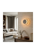 Lampa ścienna DONUT 18 – LED, szkło transparentne, brąz orzechowy - Step Into Design