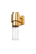 Lampa ścienna GLOW 46 cm - kinkiet złoty, szkło ryflowane - Step Into Design