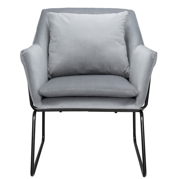 Fotel welurowy FLUENCE szary Step Into Design