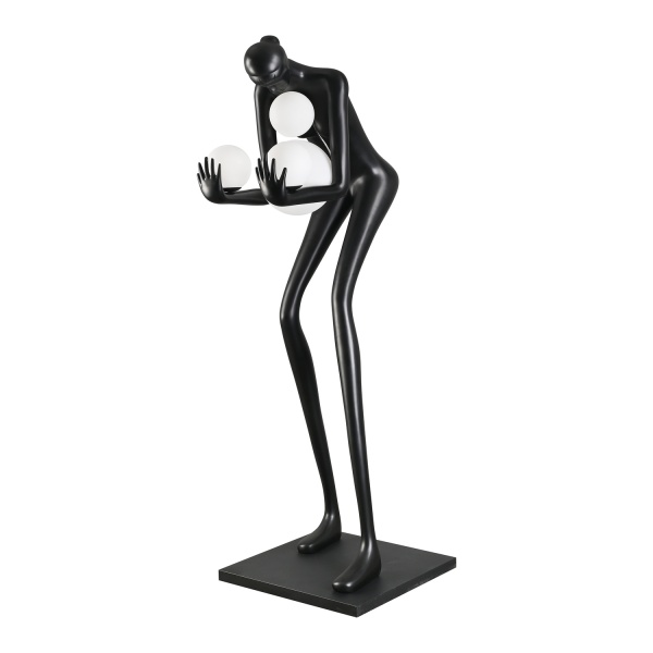 WOMAN – rzeźbiarska lampa podłogowa, figura kobiety, 4×E27, 190 cm Step Into Design