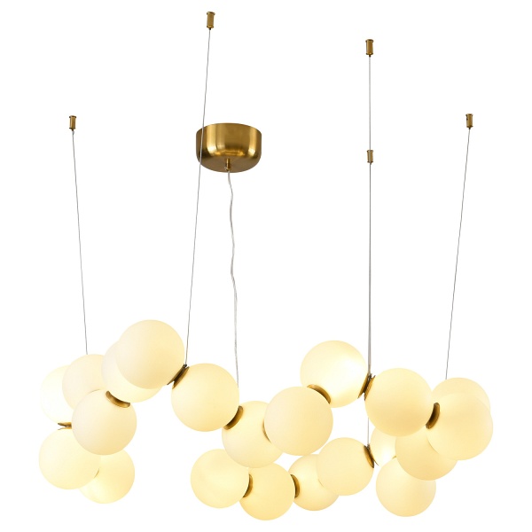Lampa wisząca CORALLI-80 - LED, biało-mosiężna Step Into Design