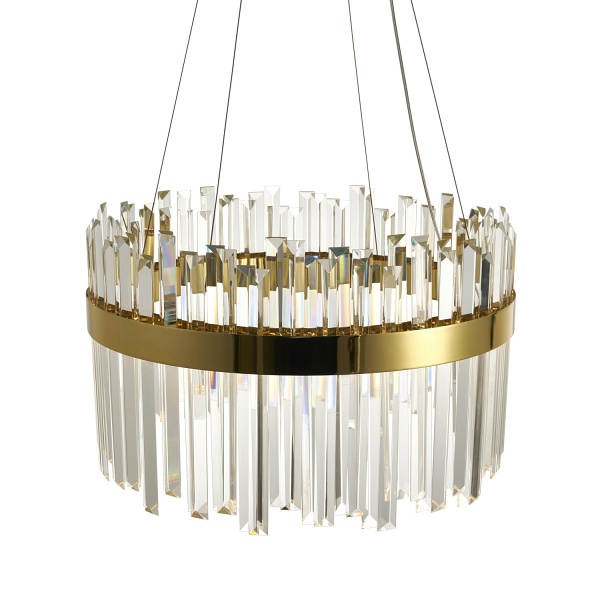 Lampa wisząca ROYAL LED kryształowa złota 50 cm Step Into Design