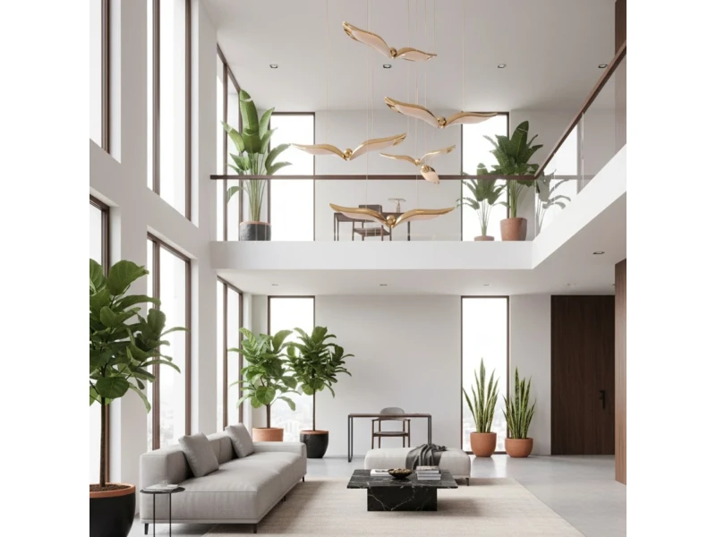 Lampa wisząca GUFO 3 LED różowe złoto 36 cm Step Into Design