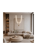 Lampa wisząca CORALLI L -LED, biało-mosiężna - Step Into Design