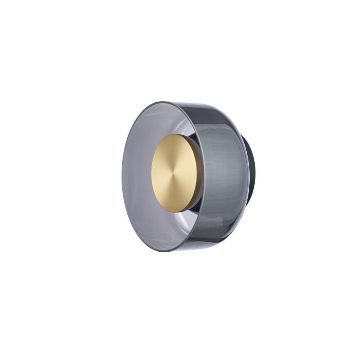 Lampa ścienna DONUT 18 cm - LED, szkło, szaro-złota - Step Into Design
