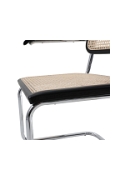 Krzesło VIENNA rattanowo czarne z podłokietnikami - Step Into Design