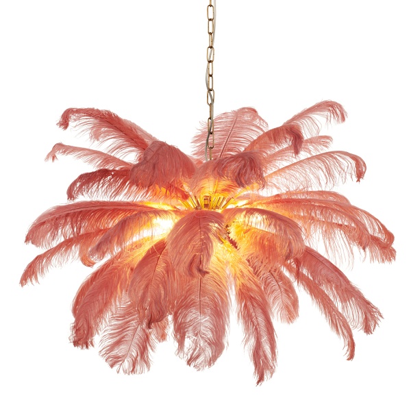 Lampa wisząca EMU pióra różowe 100 cm Step Into Design