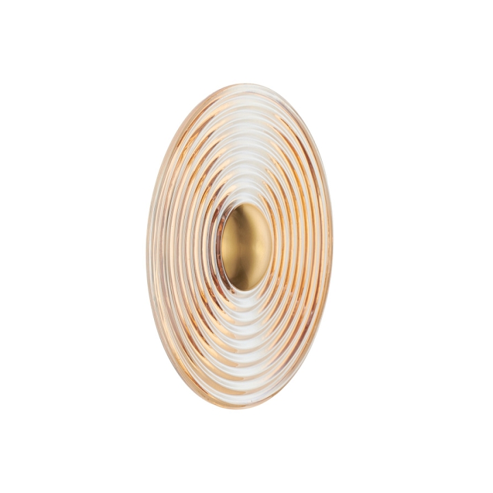 Lampa ścienna HELIOS 30 cm bursztynowo złota - Step Into Design