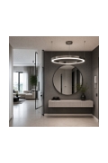 Lampa wisząca CIRCLE 80 cm - LED, ring nikiel szczotkowany - Step Into Design