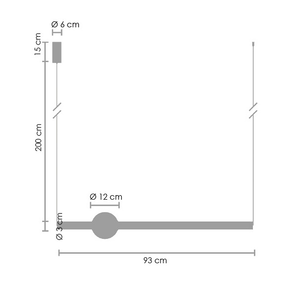 Lampa wisząca O-LINE 93 - LED, 93 cm, mosiądz Step Into Design