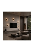 Lampa ścienna DONUT 18 cm - LED, szkło, szaro-czarna - Step Into Design
