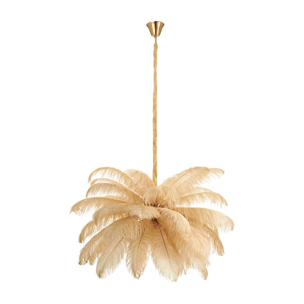 Lampa wisząca EMU pióra beżowe 100 cm Step Into Design