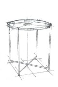 Stolik kawowy MOON miedziany Step Into Design