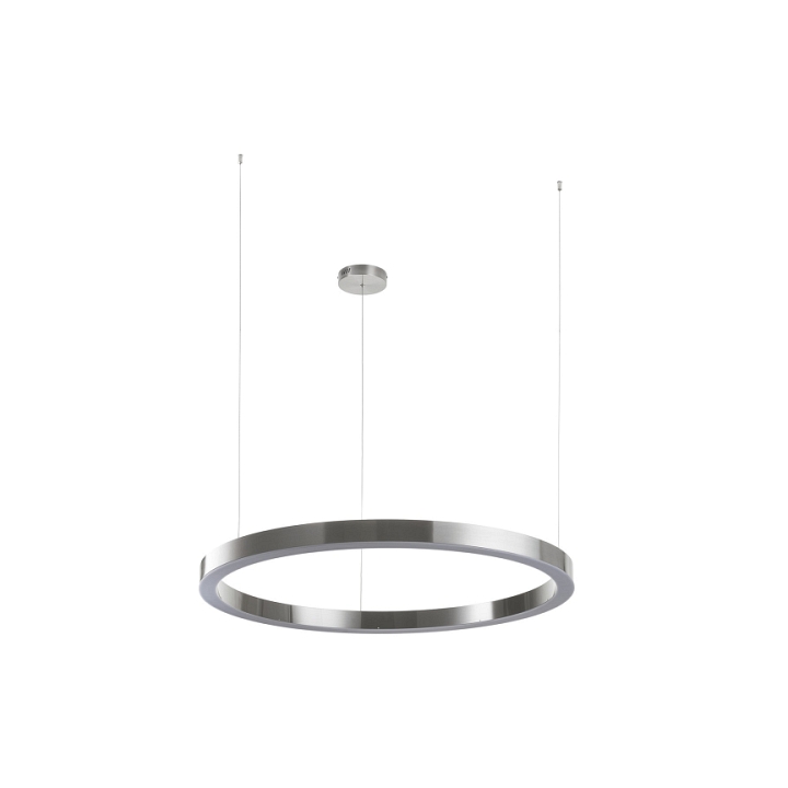 Lampa wisząca CIRCLE 100 cm - LED, ring nikiel szczotkowany - Step Into Design