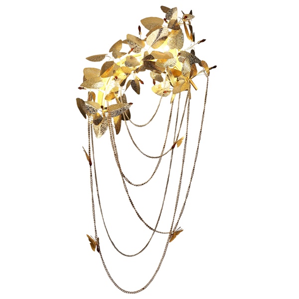Lampa ścienna BLOSSOM złota 120 cm Step Into Design