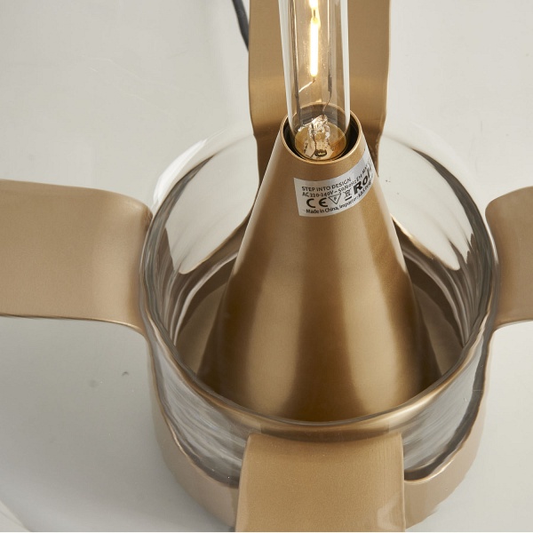 Lampa stołowa FATA transparentno złota 35 *46 cm Step Into Design