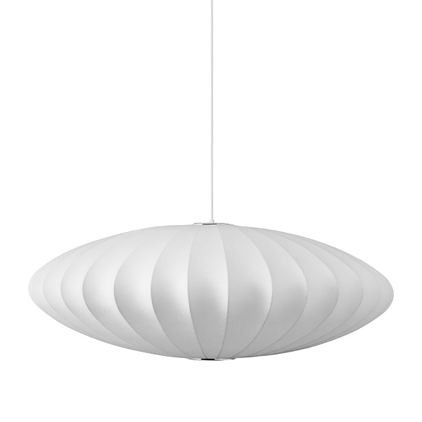 Lampa wisząca SILK FLAT biała 50 cm - nowoczesna i minimalistyczna Step Into Design