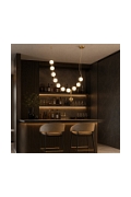 Lampa wisząca CORALLI L -LED, biało-mosiężna - Step Into Design