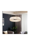 Lampa wisząca CRISTAL LED złota 60 cm - Step Into Design