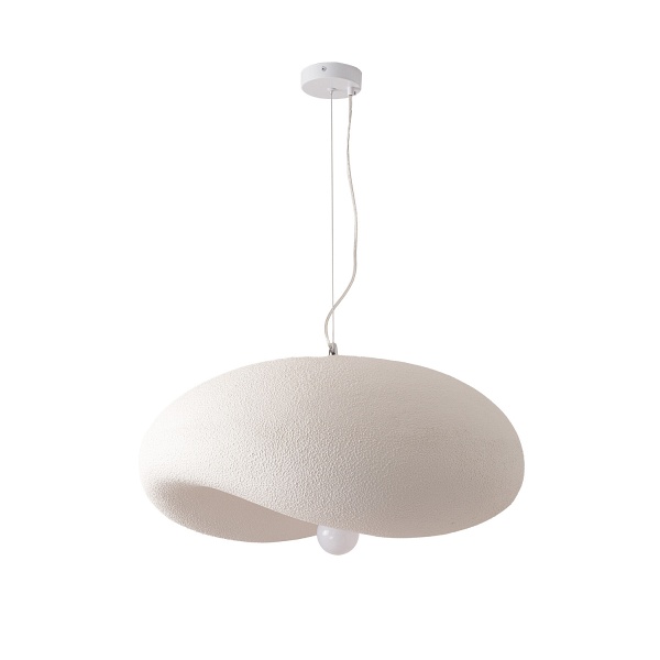 Lampa wisząca STONE FLAT biała 40 cm Step Into Design