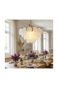 Lampa wisząca FIORE 60 cm – biały szklany klosz - Step Into Design