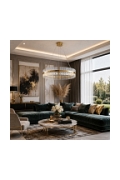 Lampa wisząca AURA 85 cm złoty połysk - Step Into Design
