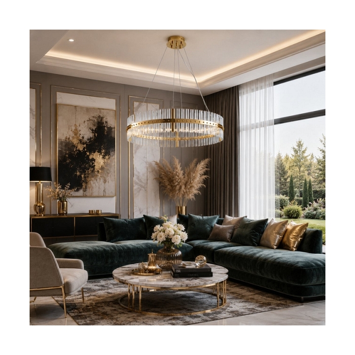 Lampa wisząca AURA 85 cm złoty połysk - Step Into Design