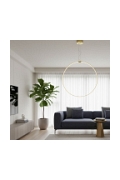 Lampa wisząca ACIRCULO 74 cm - złoty ring LED - Step Into Design