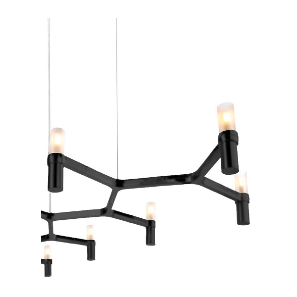 Lampa wisząca CANDLES-10 czarna 165 cm Step Into Design