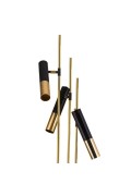 Lampa stojąca GOLDEN PIPE-3 czarno złota 180 cm Step Into Design