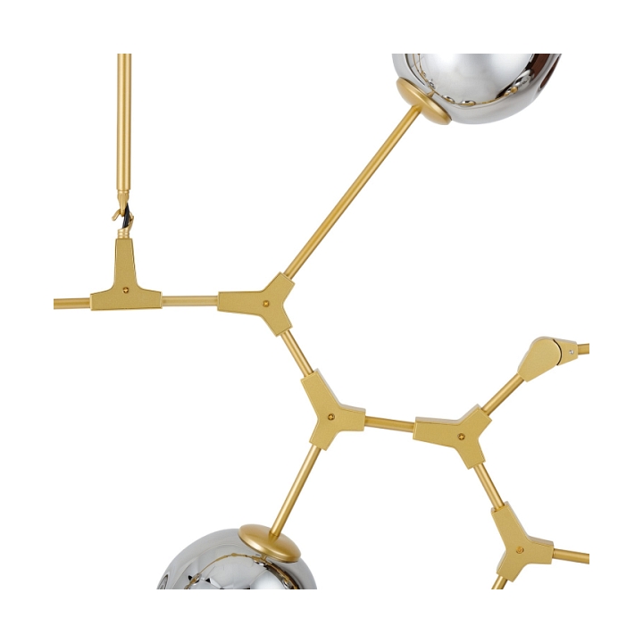Lampa wisząca MODERN ORCHID-9 złoto szara 150 cm - Step Into Design