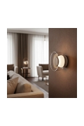 Lampa ścienna DONUT 18 – LED, szkło transparentne, brąz orzechowy - Step Into Design