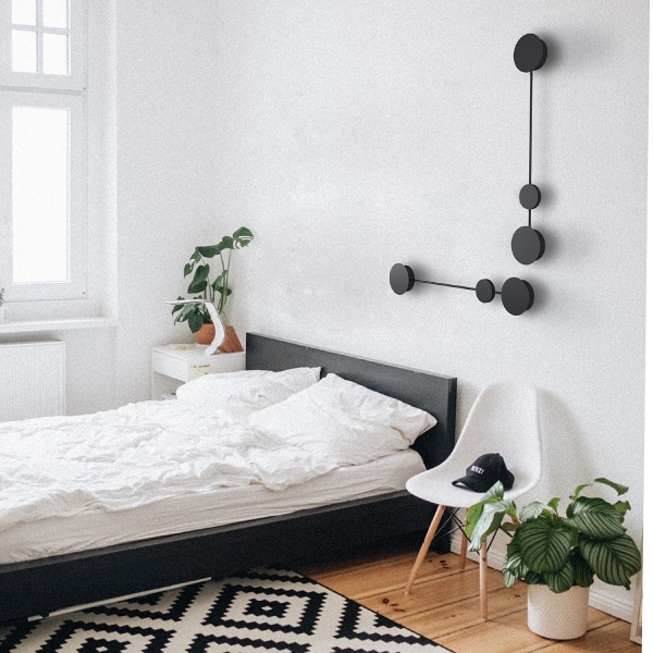 Lampa ścienna CLEX - 2 LED czarna 120 cm Step Into Design