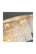 Lampa wisząca ICELAND 60 cm, mosiężno kryształowa - Step Into Design