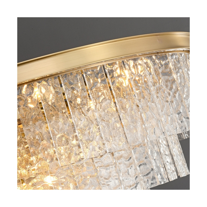 Lampa wisząca ICELAND 60 cm, mosiężno kryształowa - Step Into Design