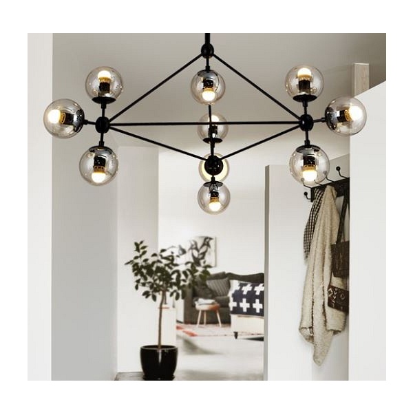 Lampa wisząca ASTRIFERO-10 transparentno czarna 90 cm Step Into Design