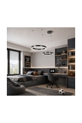 Lampa wisząca CIRCLE 40+60 - LED, ring tytanowy na 1 podsufitce - Step Into Design