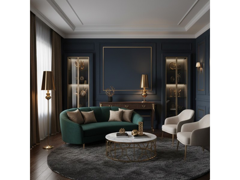 Lampa podłogowa QUEEN - F złota 175 cm Step Into Design