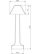 Lampa stołowa TAVOLO B LED dotykowa srebrna 22 cm Step Into Design