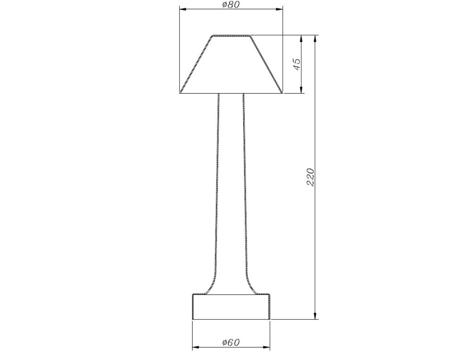 Lampa stołowa TAVOLO B LED dotykowa srebrna 22 cm Step Into Design