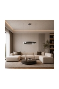 Lampa wisząca CIRCLE 80 cm - LED, ring tytanowy - Step Into Design